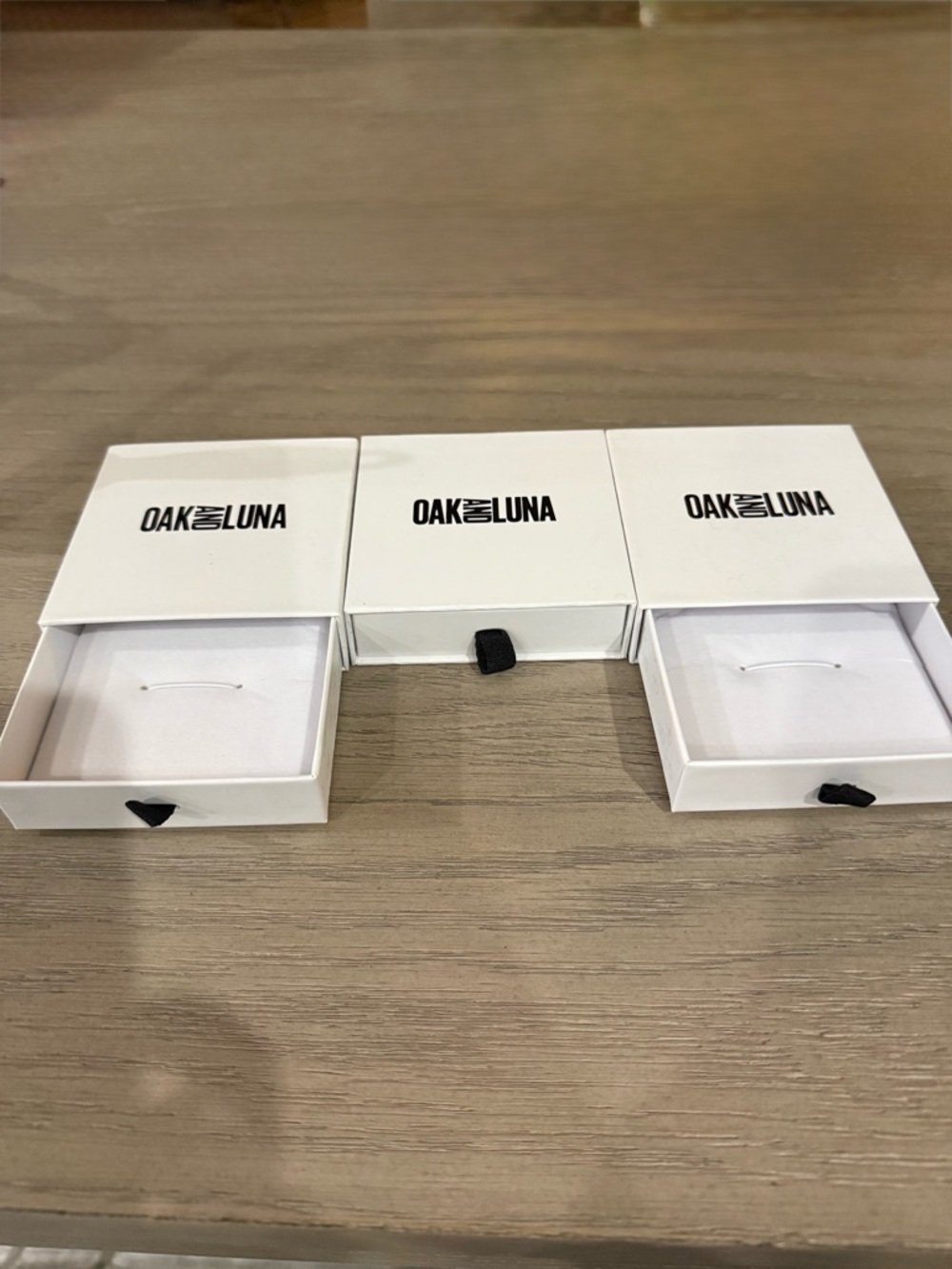 Oak and Luna White Jewelry Gift Box - Set of 3
